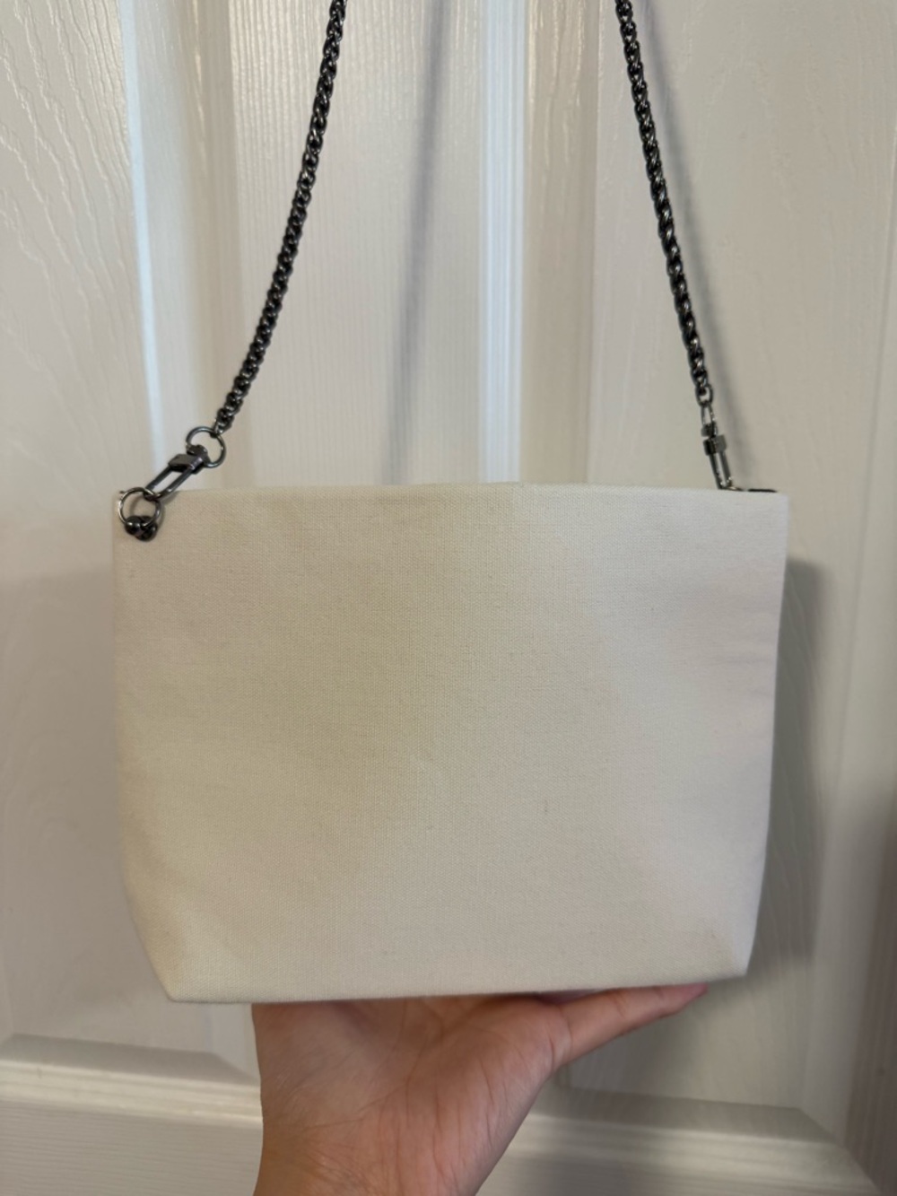 Yves Saint Laurent Beauty Canvas Bag with Chain Crossbody Strap - Picture 6 of 17